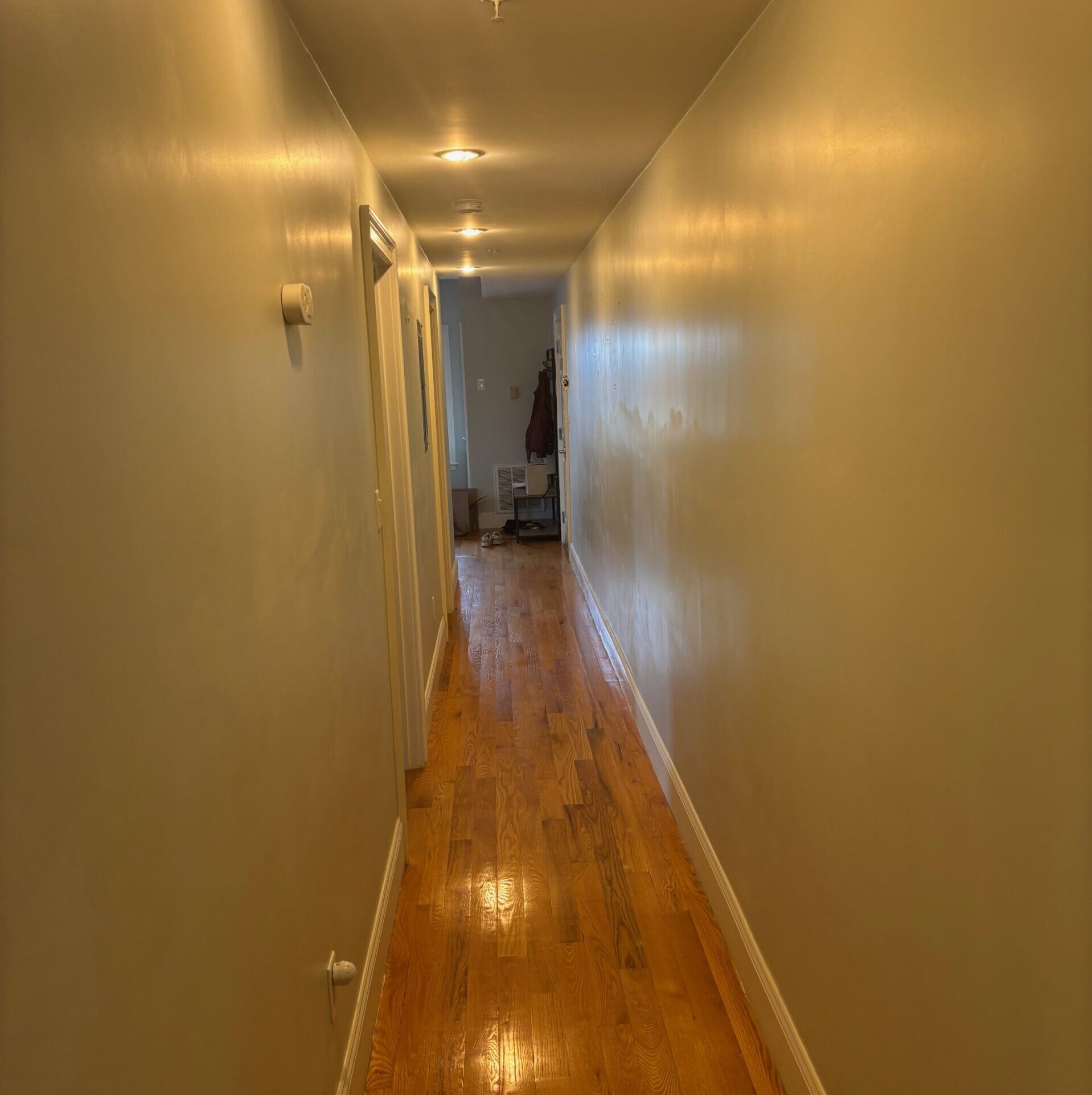 Interior hallway with fresh paint