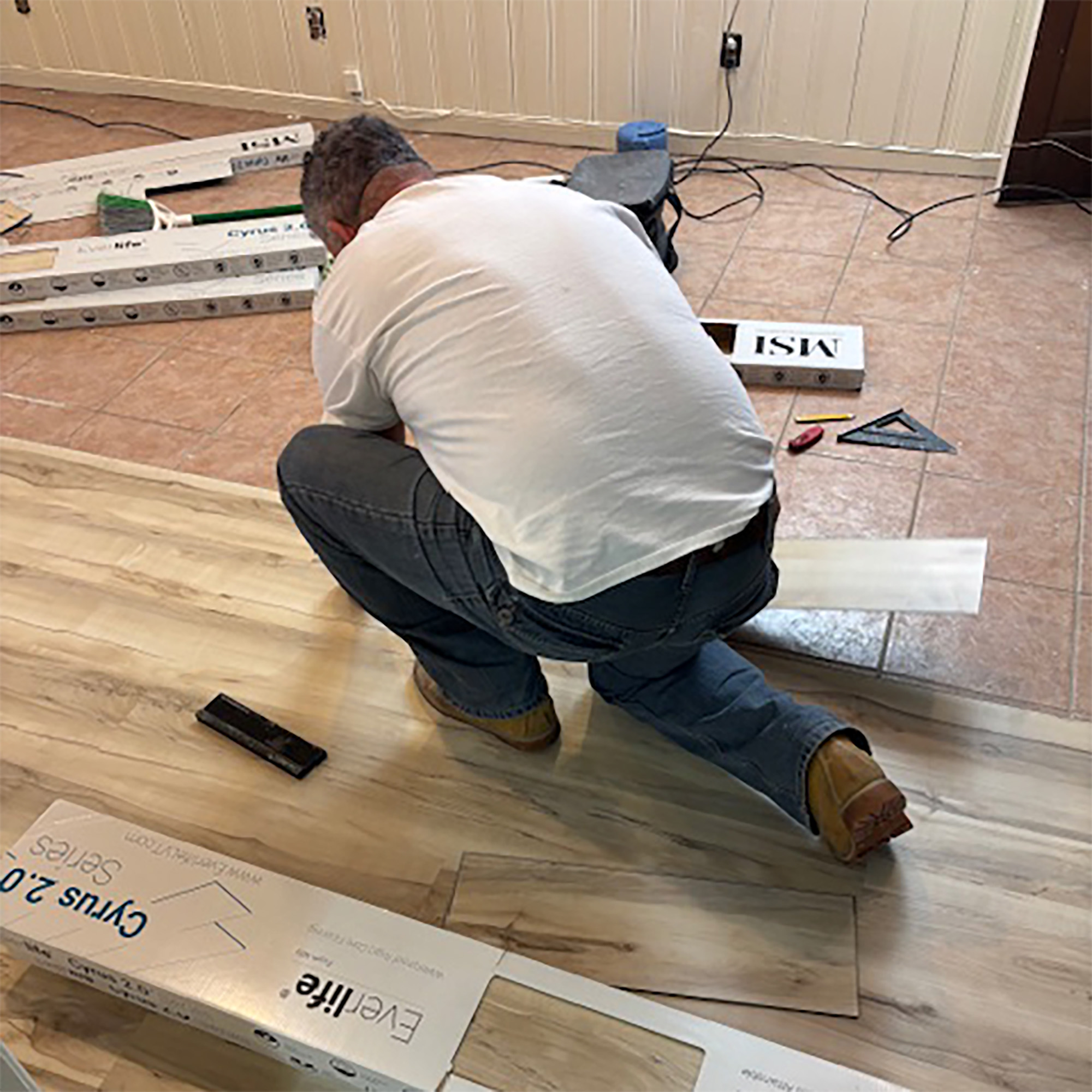 Luxury Vinyl Floor Install in Boston